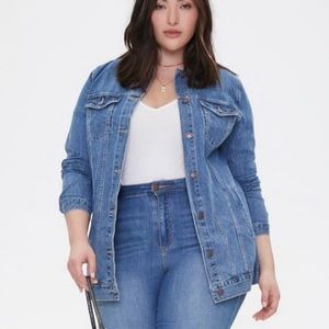 Long denim jacket